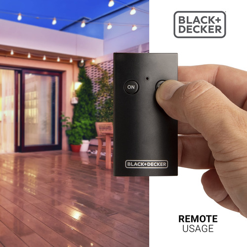 Conjunto De Tomadas Externas Sem Fio Black+decker Com Contro