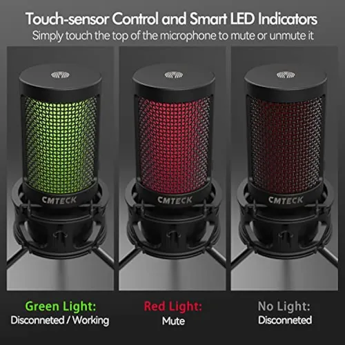 Cmteck Micrófono Usb, Micrófono De Podcast Con