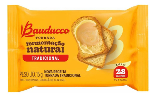 Torrada Salgada Bauducco Sachê 15g Pacote C/42 Unidades