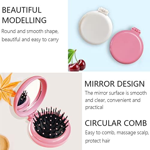 Cepillo De Pelo Plegable Con Espejo Para Mini Peine De Masaj