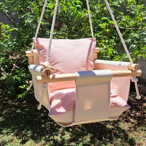 Hamaca Columpio Infantil De Tela Y Madera Para Beb s Env o gratis