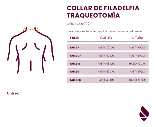 Collar Cuello Rígido Filadelfia Cervical Traqueotomía Nude / Talle M
