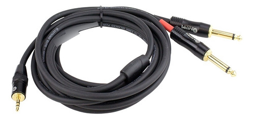 Cable 10ft Conector Dual 1/4  A Balanceado 3,5mm Blastking