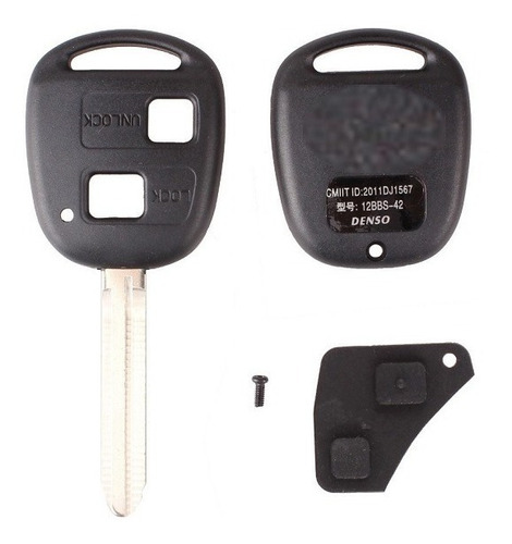 Carcaza Llave Toyota Emblema 2 Botones Rav4 Con Pad Botones