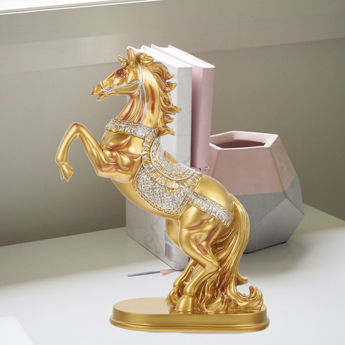 Y Y Estatua De Caballo Criando Adornos De Caballos