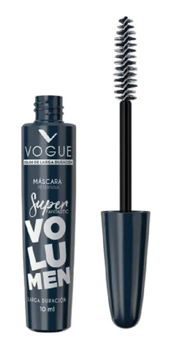 Imagen 2 de 2 de Máscara de pestañas Vogue Super Fantastic Volumen waterproof 10ml color negro