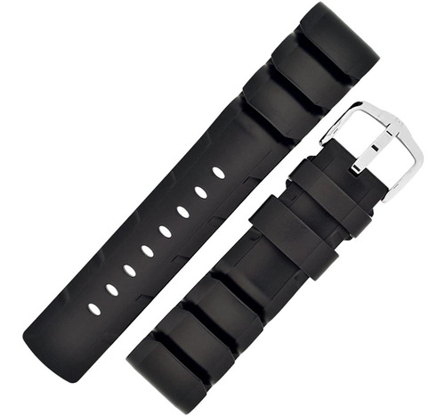Correa Reloj Hirsch Extreme Caucho Premium 22mm Negra