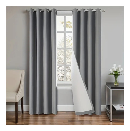 Cortina Blackout Engomada Terciopelo 140x240cm 2paños
