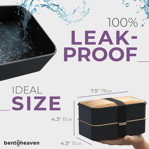 Bentoheav Premium Bento Box Fiambrera Adultos 2 Compartiment