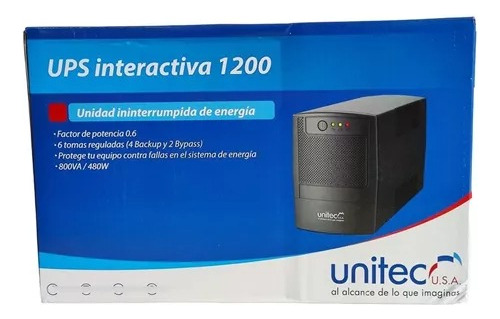 Ups Entrada Salida 120v Regulador 800va Supresor Interactiva