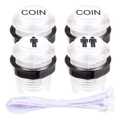 Arcade Joystick Buttons Kit Fosiya Led Ellipse Oval Style