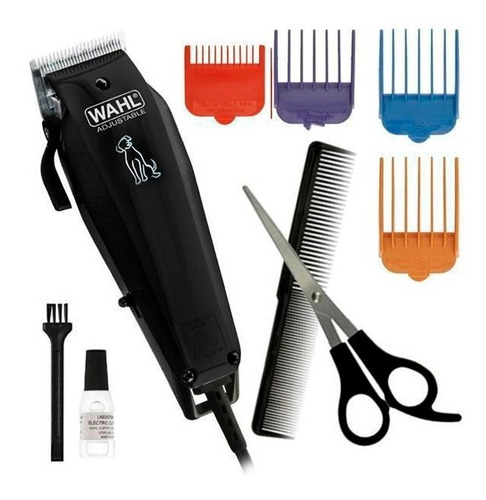 Kit Maquina De Tosa Wahl Basic Pet Cães Gatos 110v