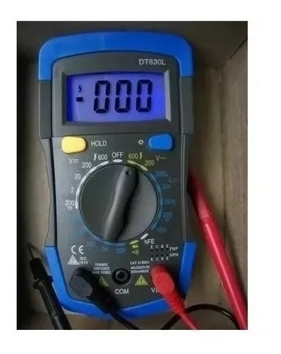 Imagem 4 de 5 de Multímetro Digital Portátil Com Lcd Profissional C/ Bateria