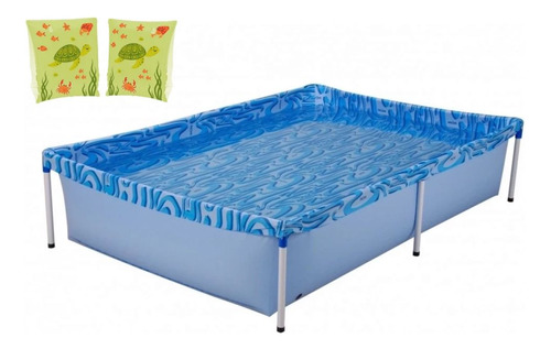 Kit Piscina De Armação Infantil 1000l + Boia De Braço Verde