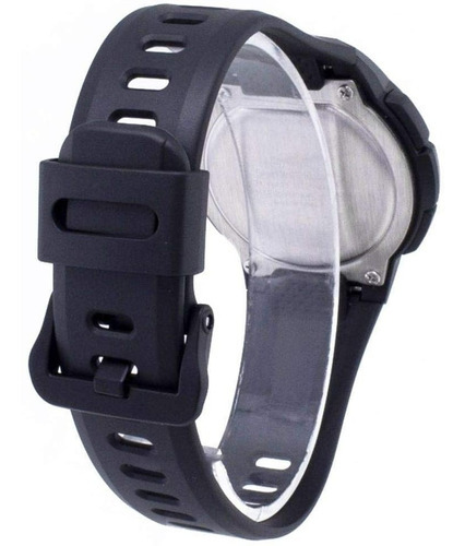 Reloj Casio Lap Memory 60 Standard WS-1000H-1av para hombre, color de correa negro, color de bisel gris, color de fondo gris