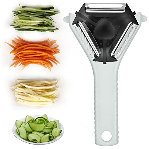 3 In 1 Stainless Steel Kitchen Multifunction Peeler  Sl...