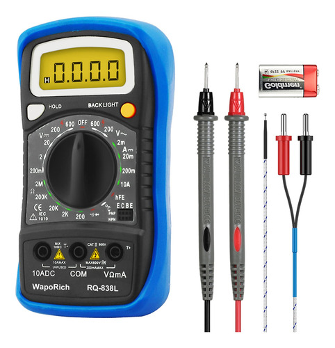 Multmetro Digital De 2000 Cuentas, Mini Multmetro Mide 600 V