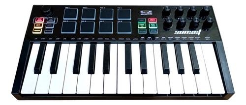 Controlador Midi Sensitivo 25 Teclas 8 Pads Expandibles