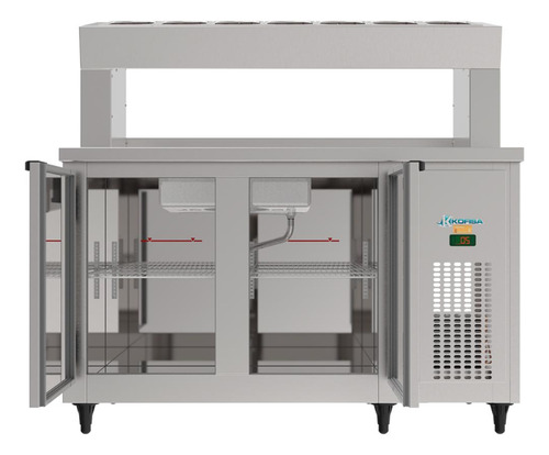 Balcão Condimentador 2 Portas 1,35m Inox Kbscc-135d Kofisa 220v