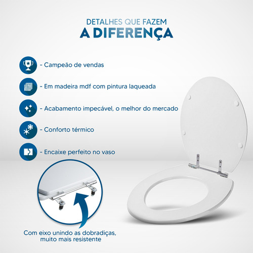 Assento Sanitário Convencional Rosa Shell Para Bacia Incepa