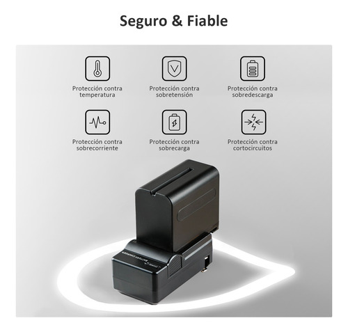 2 Kit Cargador Y Batería De Cámara Para Sony Np-f960/np-f970