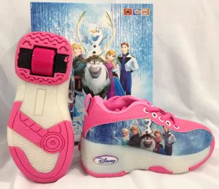 Tenis Patin Frozen Disney Princesas Luz Led