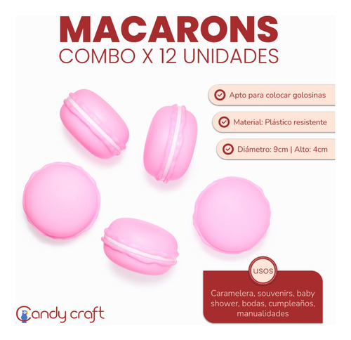 Souvenir Macaroon Golosinero Grande X 12unis