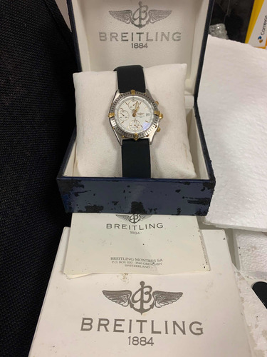Relógio Breitling Aço Detalhes Em Ouro 18k,automático 39mm.