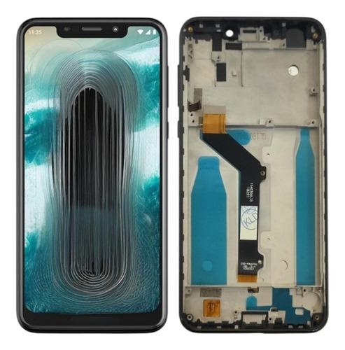 Tela Frontal Touch Compativel Com Moto One Com Aro + Tampa P