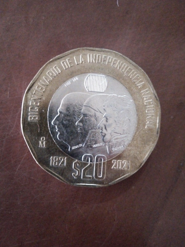 Moneda $20 Bicentenario De La Independencia 