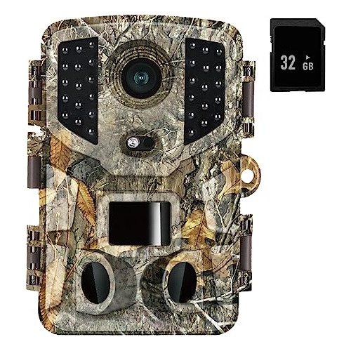 Trail Camera 1080p 24mp Ip66 Waterproof With Night Visi...