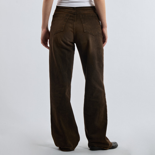 Jean Mujer Kevingston Choco Iii Wideleg Marrón Oscuro