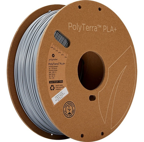 Filamento Polyterra Pla+ Gris 1.75mm, 1kg