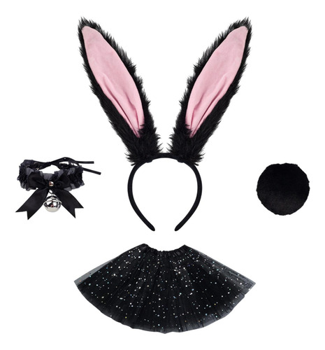 Diadema Con Orejas De Conejo, Conjunto De Cola, Tutú Para