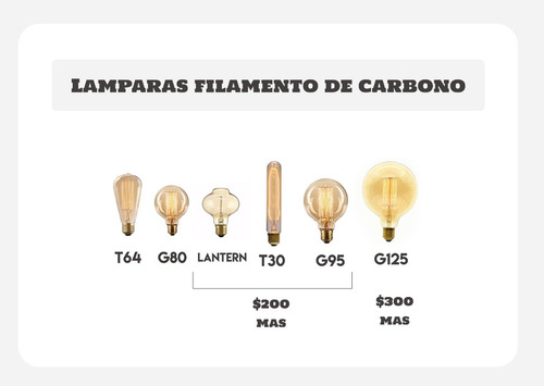 Imagen 2 de 7 de Lampara Filamento + Portalampara Vintage + Cable Textil 1m