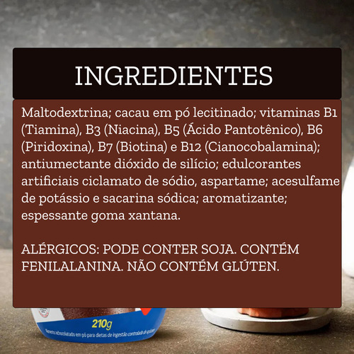Achocolatado Em Pó Diet New Choco Lowçucar 210g - Kit Com 6