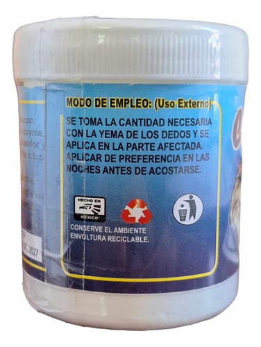Pomada 125 Gr Cebo De Coyote Con Aceite De Víbora 2 Piezas Neutra