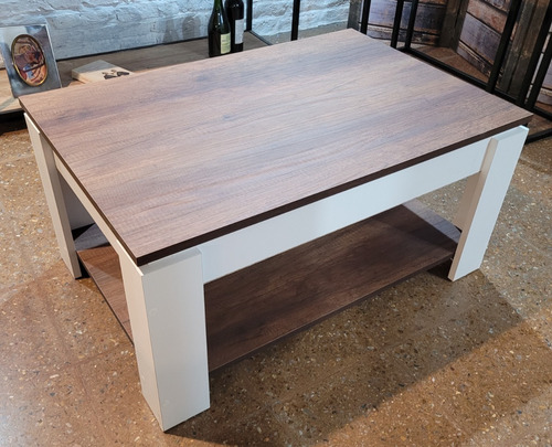 Imagen 5 de 8 de Mesa Ratona Elevable Moderna 90x60 Cm