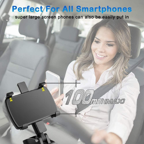Imagen 7 de 8 de Soporte Porta Celular 360 Carro Auto Visera Dashboard