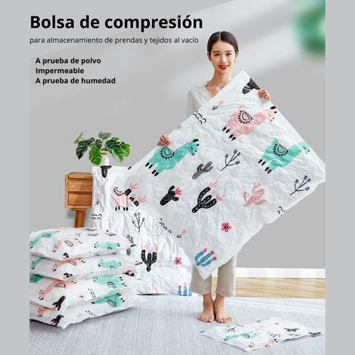 Imagen 2 de 10 de Bolsas Compresoras Al Vacío Ahorra Espacio 60x80 Almacenamie