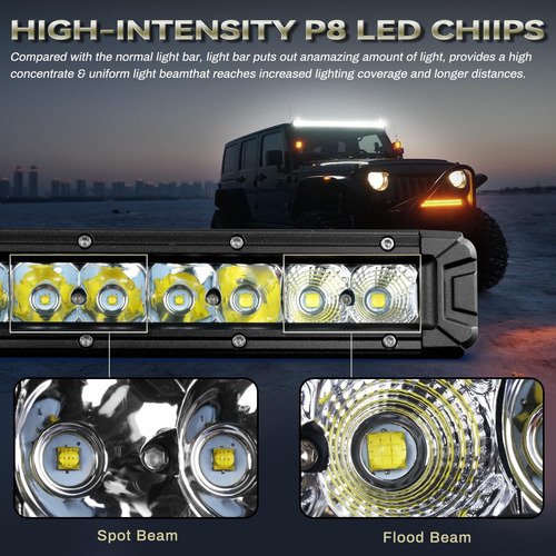 Barra Led Led De 12 Pulgadas Barra De Inundación De Una Sola