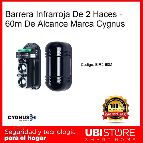 Imagen 3 de 8 de Barrera Infrarroja De 2 Haces - 60m De Alcance Marca Cygnus