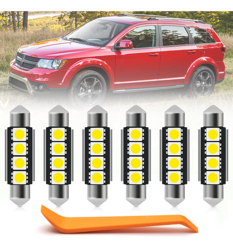 Kit Bombilla Led Blanca Para Dodge Journey Cupula Mapa Luz