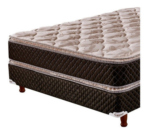 Sommier Cannon Espuma Exclusive Pillow Top 2 plazas de 190cmx140cm marrón y beige