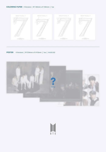 Album Bts Map Of The Soul 7, Aleatorio With Doblado Poster