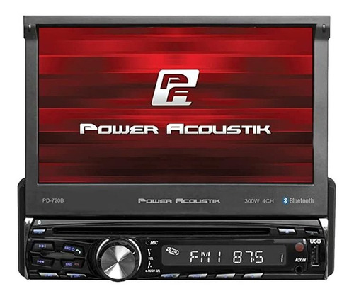 Power Acoustik Pd-720b Single Din Con Pantalla Táctil Lcd .