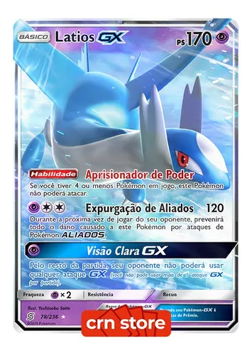 Kit Carta Pokémon Lendários Latias E Latios Golpe Fusão