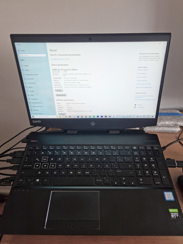 Laptop Omen Hp + I7 9750h + 32gb Ram + Rtx 2070 + 512 Ssd (Usado)