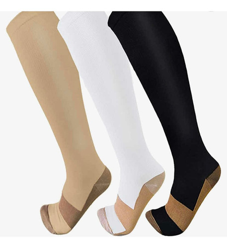 Medias De Compresión Con Cobre Para Mujer Y Hombre Importado