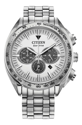 Reloj Citizen Carson Cronógrafo Ca4540-54a Original E-watch Color De La Correa Plateado